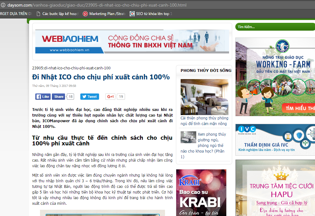 Báo Daysom nói về chính sách hỗ trợ chịu phí lao động của ICOGroup